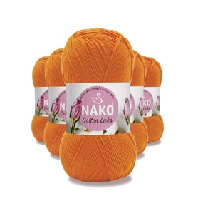 5 Adet Cotton Lüks Yelek Tunik Kazak Bluz Hırka İpi Yünü Turuncu 97552