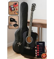 Midex RG-530BK Kaliteli Siyah 40 İnç Akustik Gitar Seti 4/4 Yetişkin