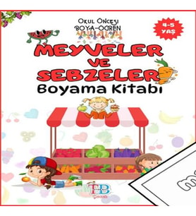 Meyveler ve Sebzeler Boyama Kitabı