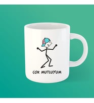 Çok Mutluyum Bardak Kupa