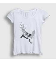 Presmono Kadın Beyaz Icarus Melek Falling Angel T-Shirt 509588tt (Beyaz)