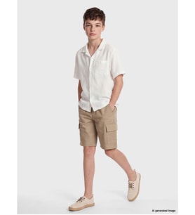 LCW Kids Bej Erkek Çocuk Kargo Şort