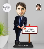Kişiye Özel Emklakçı Erkek Ahşap Eco Biblo -2