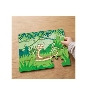 Ormandaki Sevimli Yılan Tasarımlı 24 Parça Ahşap Çocuk Puzzle MPK0274