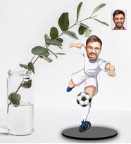 Kişiye Özel Futbolcu Tasarımlı Karikatür Ahşap Biblo Model-5