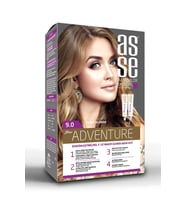 Asse Adventure Set Saç Boyası, Kalıcı ve Canlı Renkler 1+1 Kullanım Seti No9.0 Koyu Sarı