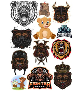 Ayı Sticker Set-9 12 Parça Telefon, Tablet, Defter, Laptop Sticker