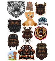 Ayı Sticker Set-9 12 Parça Telefon, Tablet, Defter, Laptop Sticker