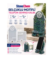 Selçuklu Motifli Telefon Sehpası Silikon Kalıbı 20x10 cm – Epoksi Reçine Kalıbı