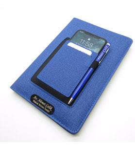 Wings SG176 İsme Özel Mavi Kanguru Defter + Touch Kalem Set  Hepsi İsme Özel