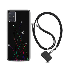 Samsung a71 A72 A73 A7 A9 2018 C7 C9 Kılıf Boyun Askılı Silikon Line Planet 1736