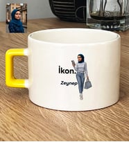 Kişiye Özel Karikatürlü İkon Lüks Fincan Doğum Günü Hediyesi