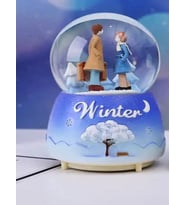 Evlilik Yıl Dönümü Hediyesi Sevgiliye Doğum Günü Hediyesi  Winter Yazılı Sulu Kar Küresi