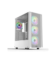 POWERBOOST X-12W 4-ARGB Fanlı Gaming Mid-Tower PC Kasası Beyaz
