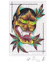 Tribal Indian With Demon Hornsv Puzzle 240 Parça Yapboz