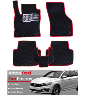 Fiat Egea (2015-2025) Uyumlu EVA Paspas Tam Set – Birebir Uyum, Araca Özel Tasarım,Kolay Montaj
