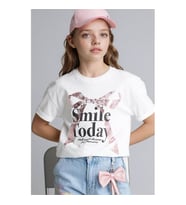 Defacto 26Y801002477 Ekru Kız Çocuk T-Shirt G1768A8/ER85