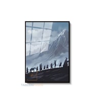 Dikey Çerçeveli Cam Lotr 2 Modern Ev Dekoru Duvar Sanatı Ev Ofis Tablosu (Siyah)