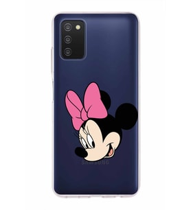 Samsung Galaxy A03s  Kapak Minnie Mouse Tasarımlı Şeffaf Silikon Kılıf