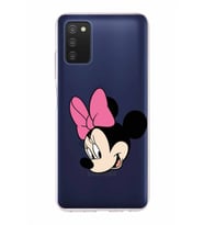 Samsung Galaxy A03s  Kapak Minnie Mouse Tasarımlı Şeffaf Silikon Kılıf