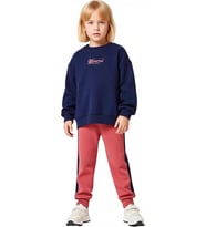Kız Çocuk Pamuklu Oversize Sweatshirt ve Esnek Tayt Takımı Kaliteli Şık Rahat