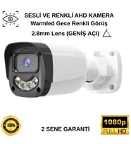 HM-464 RENKLİ VE SESLİ AHD FULL HD 2.8MM LENS 2MP KAMERA