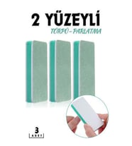 TransForMacion 2 Yüzeyli Tırnak Törpü ve Parlatma Blok Sünger 3 ADET 718791
