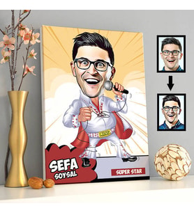 Süper Star Karikatürlü Kanvas Tablo