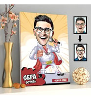 Süper Star Karikatürlü Kanvas Tablo