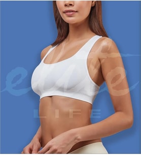 Elite Life 3D Dikişsiz Sünger Destekli Fitness Büstiyer (Siyah)