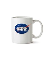 Star Wars & Nasa Logo iki Tarafı Baskılı Kupa Bardak