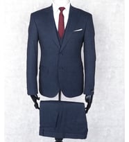 Jan Carlucci Slimfit Yelekli Drop 6 Takım-Lacivert