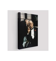 The Godfather Kanvas Tablo Vito Corleone Film Sahnesi Kanvas Tablo-5279
