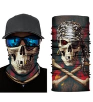 Siyah Korsan Kafatası Baskılı Buff Bandana 30x48 cm