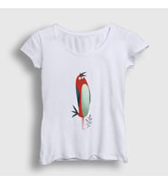 Presmono Kadın Beyaz Cool Bird Kuş T-Shirt 290787tt (Beyaz)