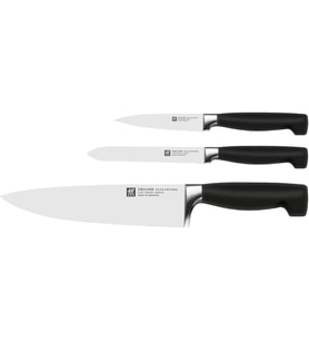 Zwilling Four Star Bıçak Set, Paslanmaz Çelik, Siyah