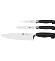 Zwilling Four Star Bıçak Set, Paslanmaz Çelik, Siyah