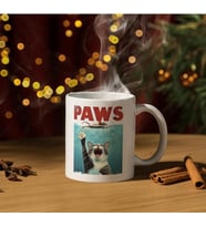 Kedi Baskılı Kupa Bardak Paws Komik Baskılı Hediyelik Çay Kahve Kupası