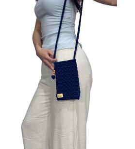 Örgü Telefon Çantası – Makrome Çapraz Çanta, Günlük ve Seyahat Çantası , El yapımı