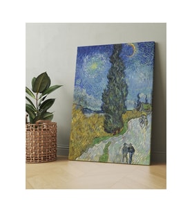 Vincent Van Gogh Selvili Ve Yıldızlı Yol Road With Cypress And Star (8 Farklı Ölçü)