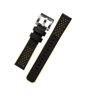 Strap Studio Gear Sport ile Uyumlu Hybrid Kayış Sarı Siyah