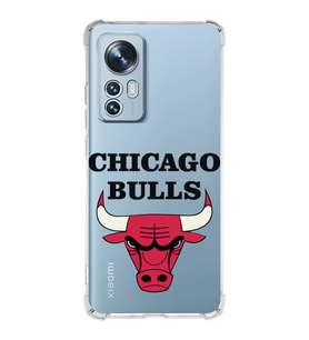 Xiaomi Mi 12 Uyumlu Köşe Korumalı Antişok Kapak Chicago Bulls Tasarımlı Şeffaf Silikon Kılıf