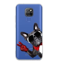 PrintiFy General Mobile GM 20 ile Uyumlu 1mm Slim Fit Köpek 2 050e Baskılı Şeffaf  Kılıf