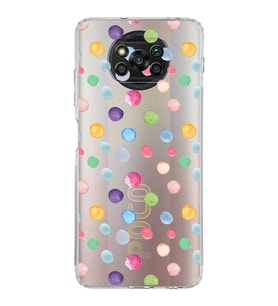 PrintiFy Xiaomi Poco X3 ile Uyumlu 1mm Slim Fit Water Color 6 Baskılı Şeffaf  Kılıf