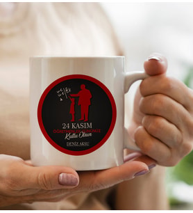 BK Gift Kişiye Özel Öğretmenler Günü Tasarımlı Beyaz Kupa Bardak - 10, Öğretmene Hediye, Öğretmenler Günü