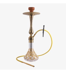Tulip Puff Altın Kesme Şişeli hookah Takımı