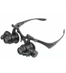 -gözlük Modeli 10x 15x 20x 25x Lens,2led Işıklı,büyüteç