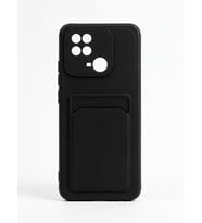 Redmi 10 c Siyah Kartlıklı Silikon Kılıf Modeli