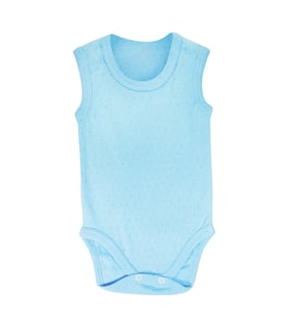 Sema Baby Jakarlı Askılı Badi (Body) - Mavi 0-6 Ay (Çok Renkli)