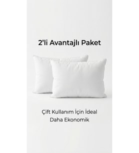2’li Kırlent İç Yastığı 40x60 cm 400 gr Boncuk Silikon Dolgulu Yıkanabilir